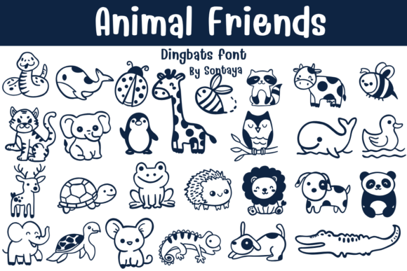 Animal Friends: A Creative Font for Whimsical Branding