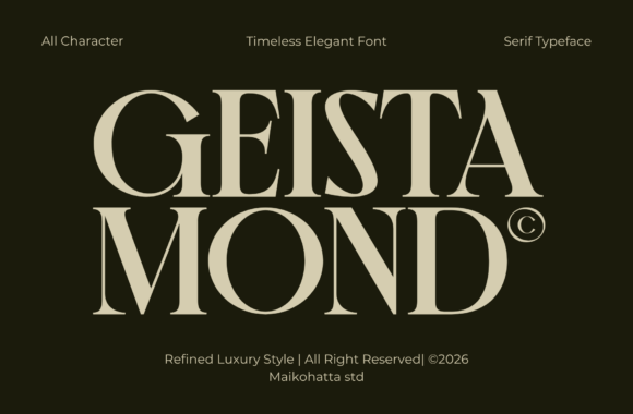 Geista Mond: A Serif Font for Modern Luxury