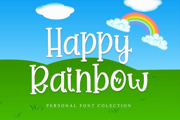 Happy Rainbow: A Handwritten Font That Radiates Pure Joy