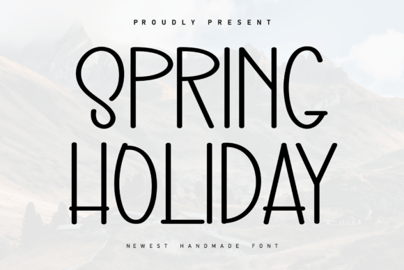 Spring Holiday: A Handwritten Font with Relaxed Elegance