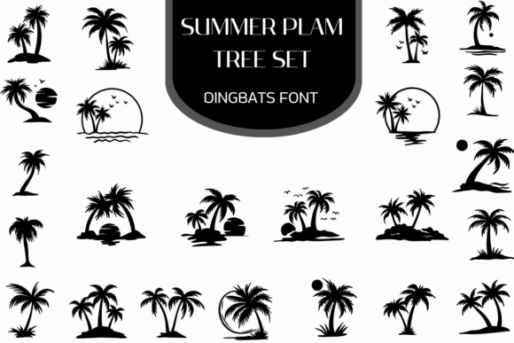Summer Palm Tree Set: Your Ticket to Tropical Design