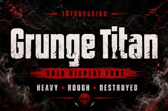 Unleash Raw Power with Grunge Titan Display Font